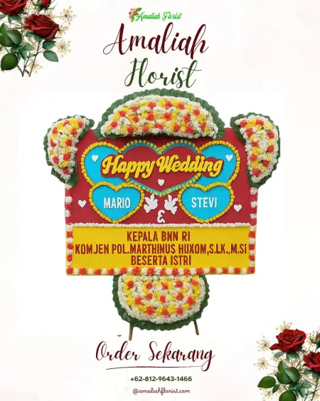 Papan Bunga Pernikahan Teluk Pandan